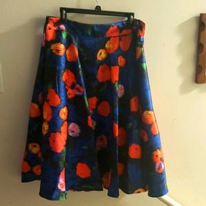Ft Inc multi-colored circle skirt.
